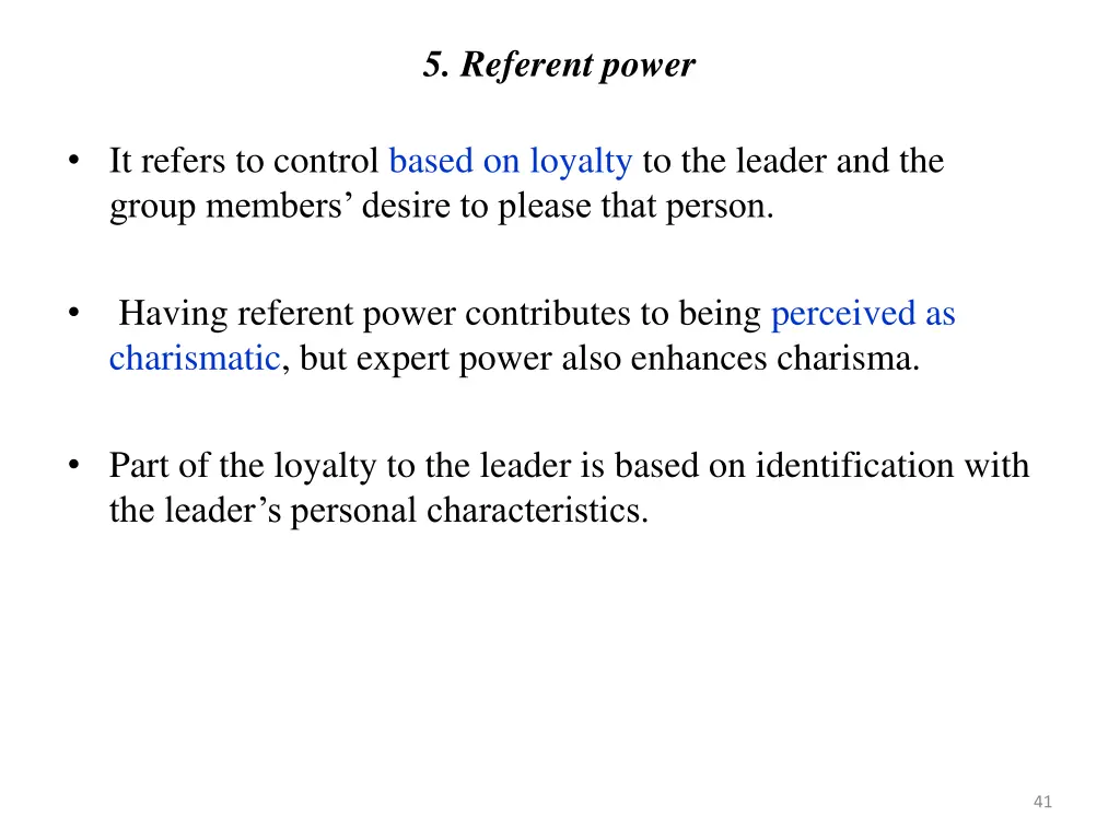 5 referent power