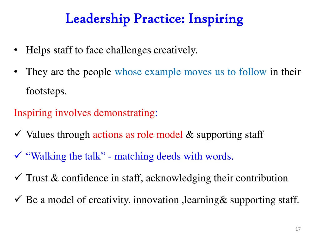 leadership practice inspiring leadership practice