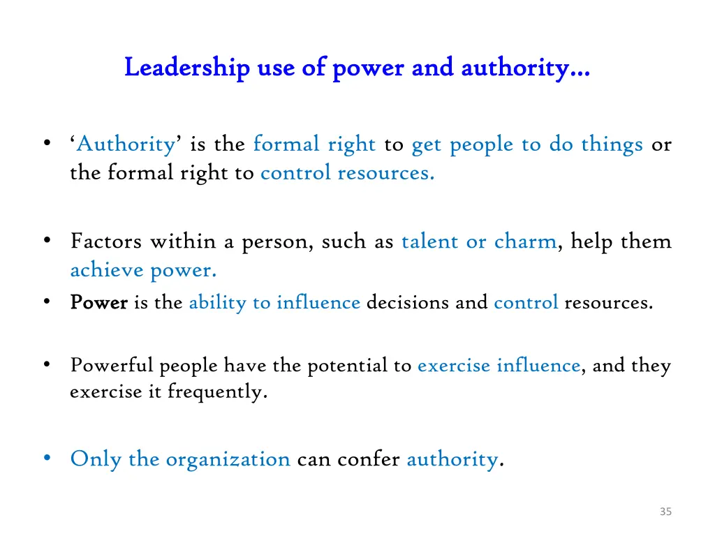 leadership use of power and authority leadership 1