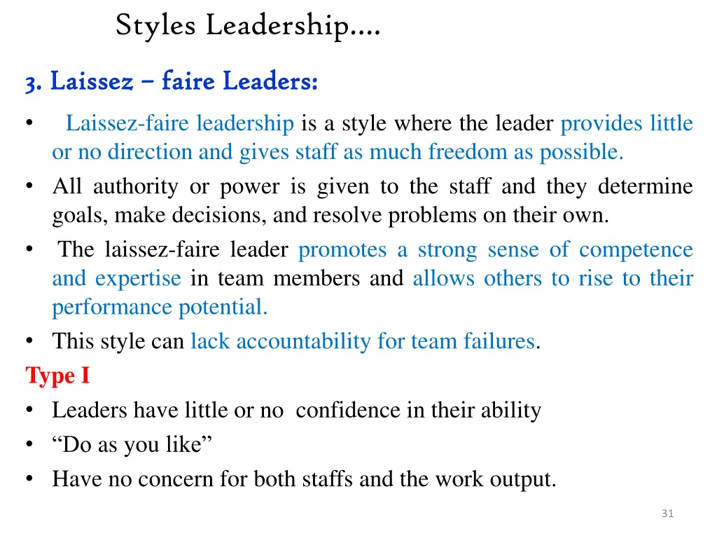 styles leadership