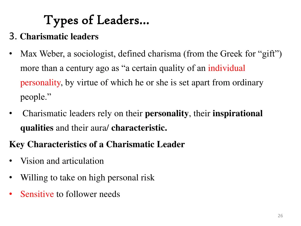 types of leaders types of leaders 3 charismatic