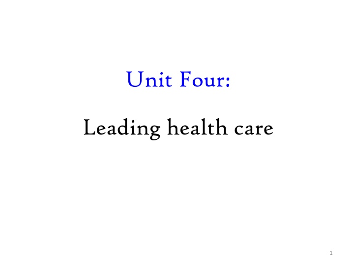 unit four