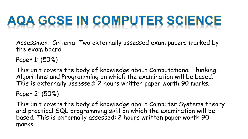 aqa gcse in computer science 1