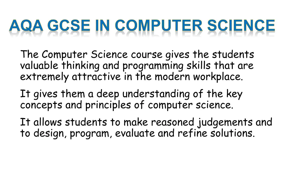 aqa gcse in computer science