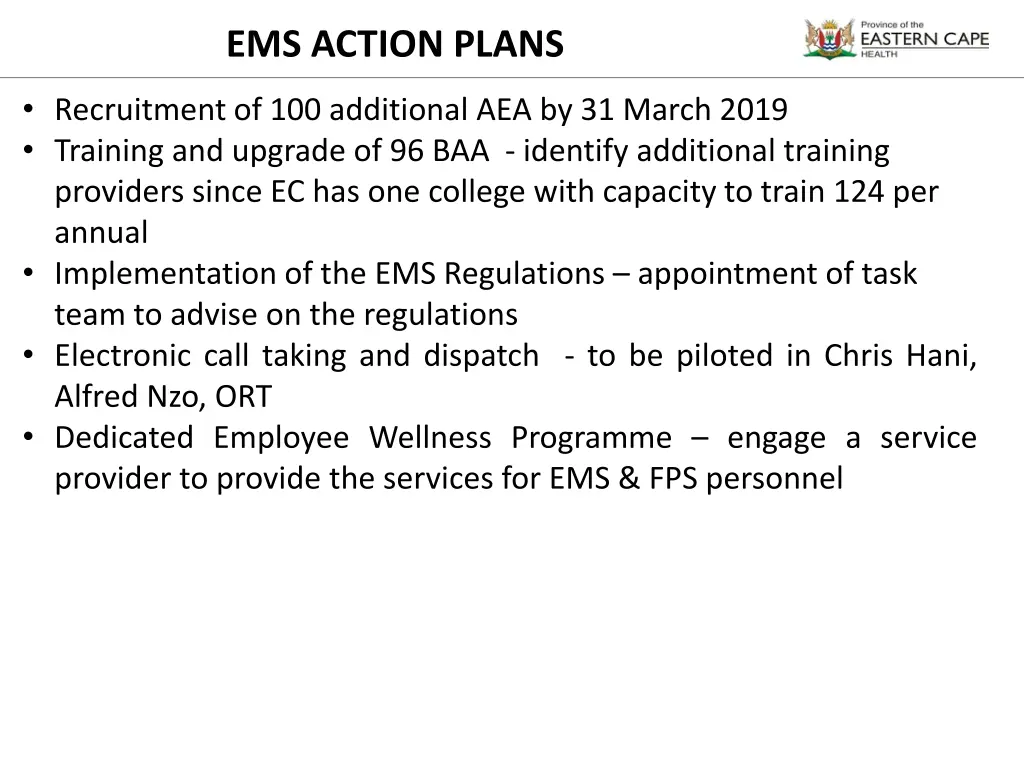 ems action plans