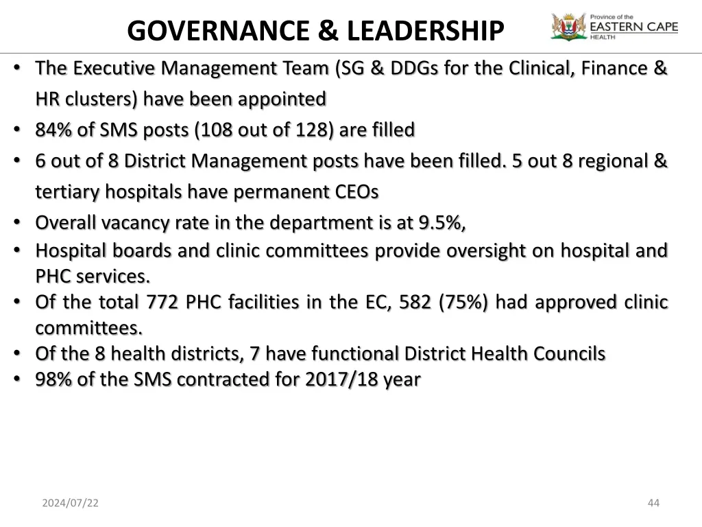 governance leadership the executive management