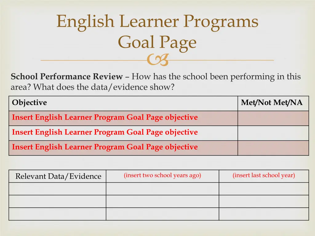 english learner programs goal page