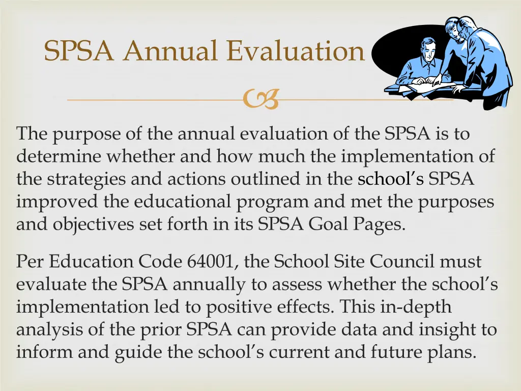 spsa annual evaluation