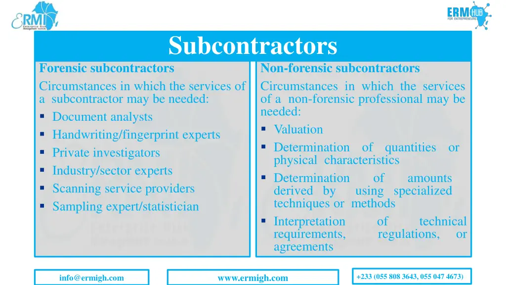 subcontractors