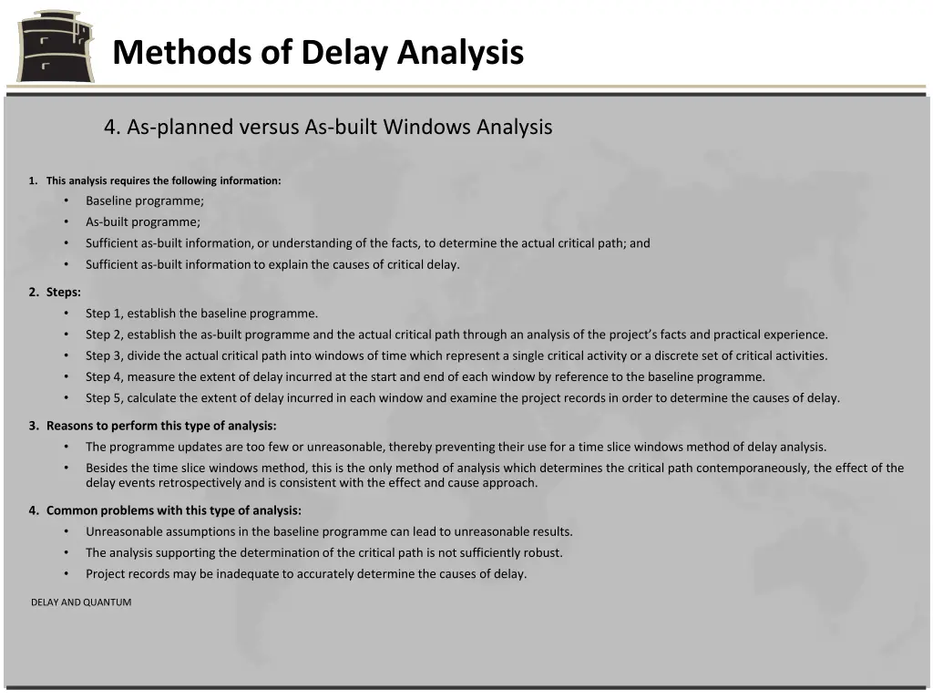 methods of delay analysis 16