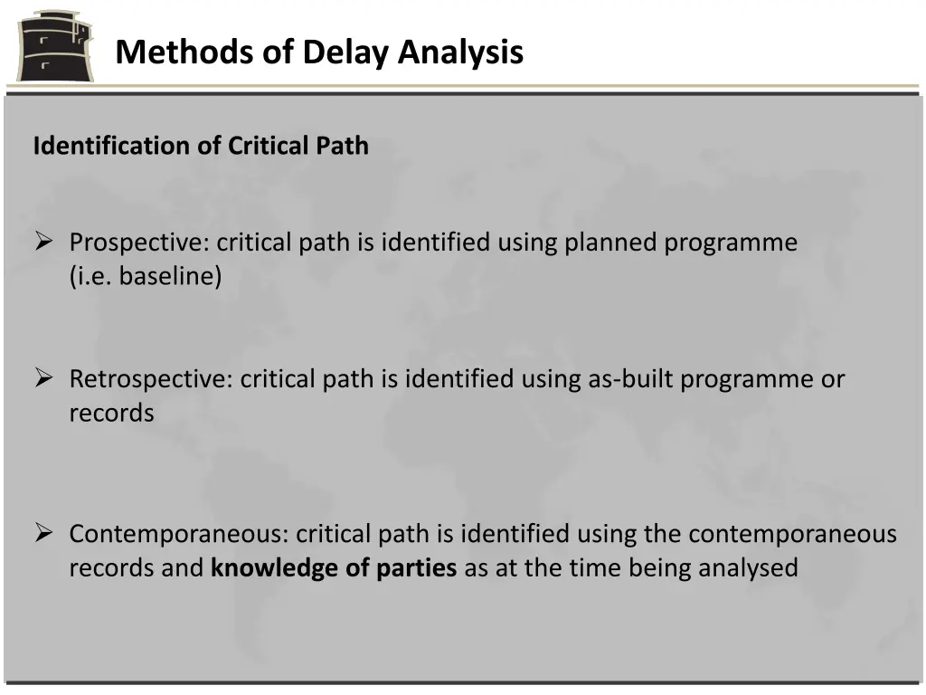 methods of delay analysis 4