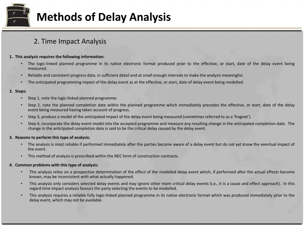 methods of delay analysis 9