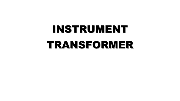 instrument transformer