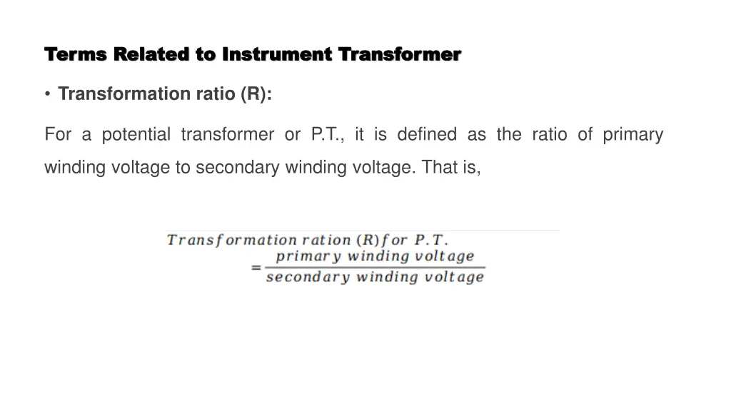 terms related to instrument transformer terms 1