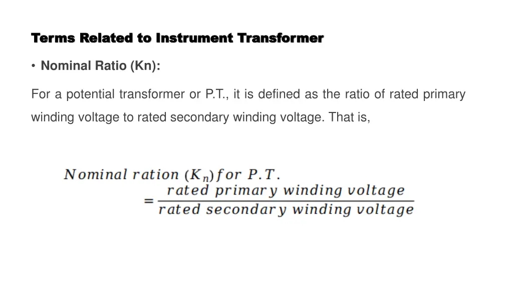 terms related to instrument transformer terms 3