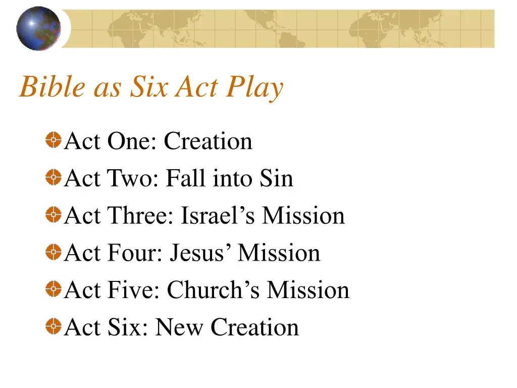 bible as six act play