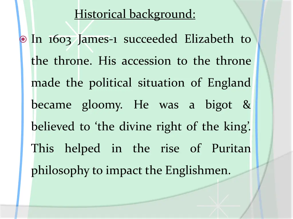 historical background