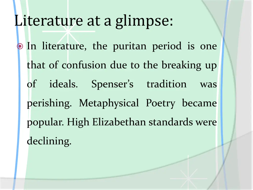 literature at a glimpse