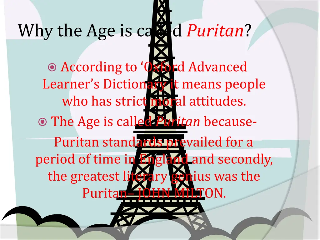 why the age is called puritan