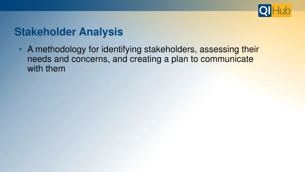 stakeholder analysis