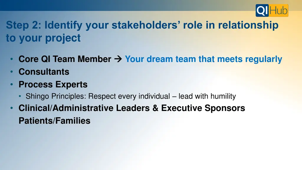 step 2 identify your stakeholders role