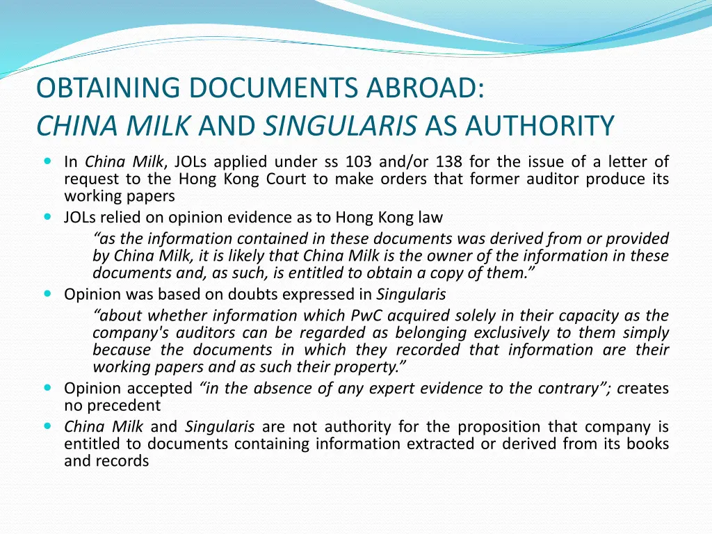 obtaining documents abroad china milk