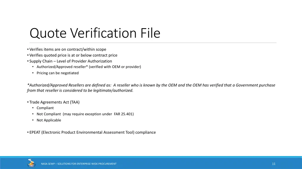 quote verification file