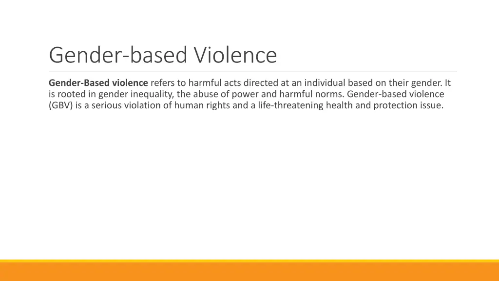 gender based violence