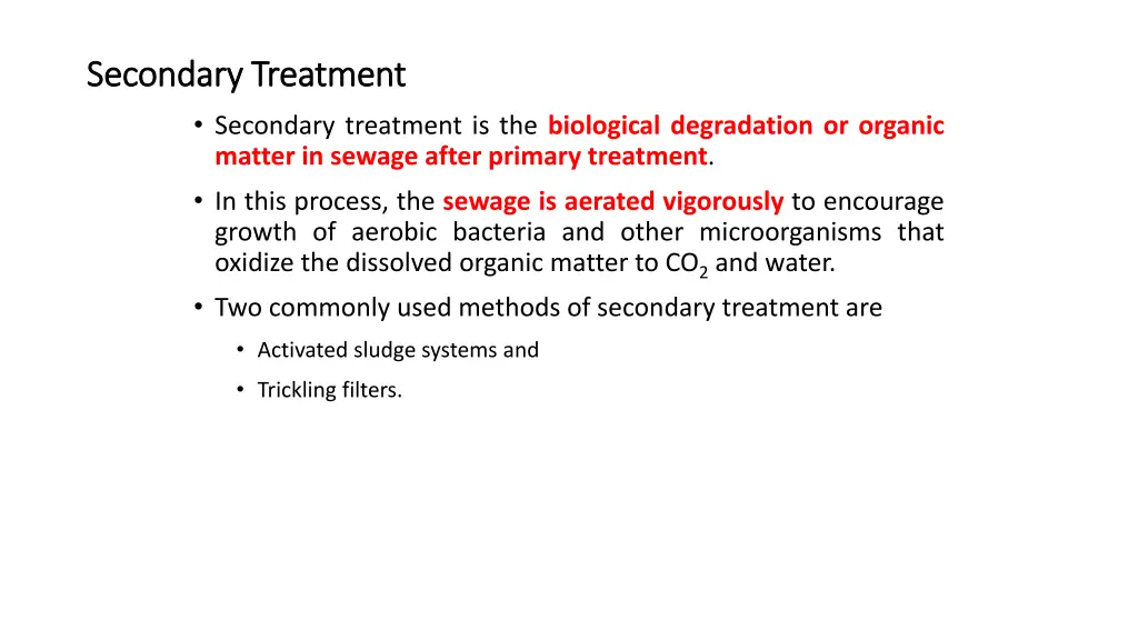 secondary treatment secondary treatment secondary