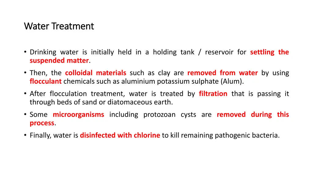 water treatment water treatment