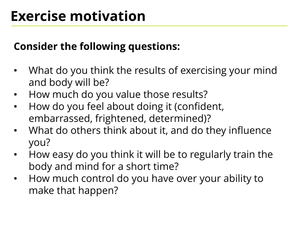 exercise motivation 1