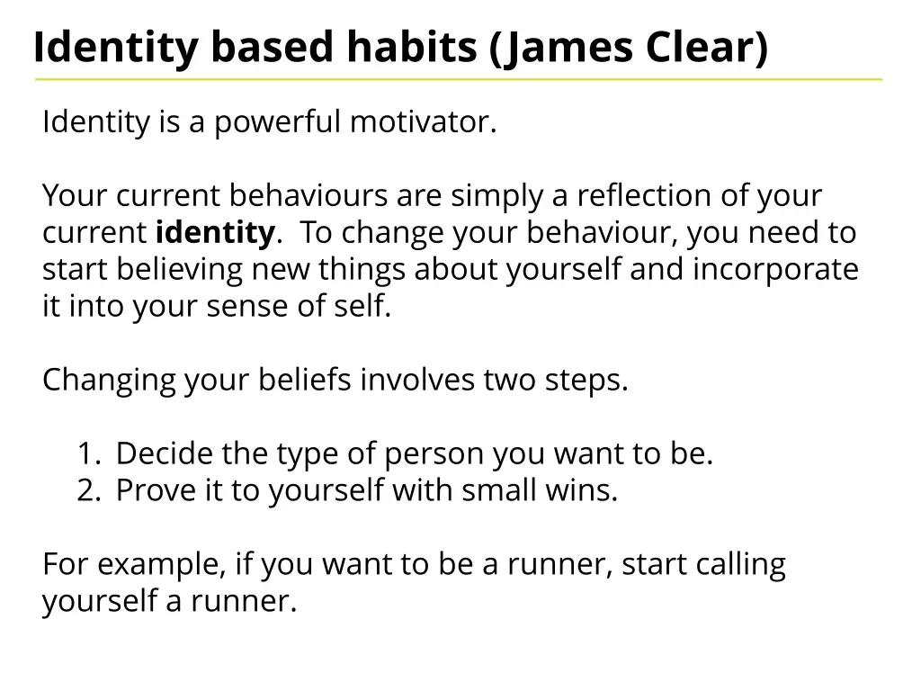 identity based habits james clear