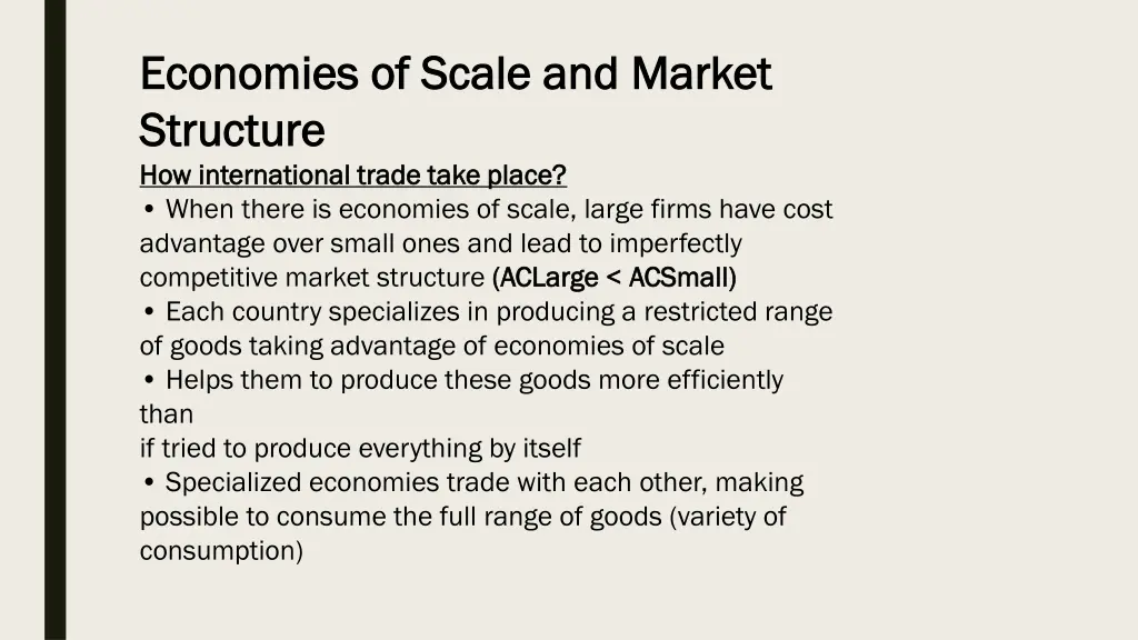 economies of scale and market economies of scale