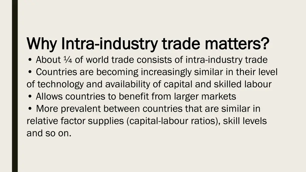 why intra why intra industry trade matters