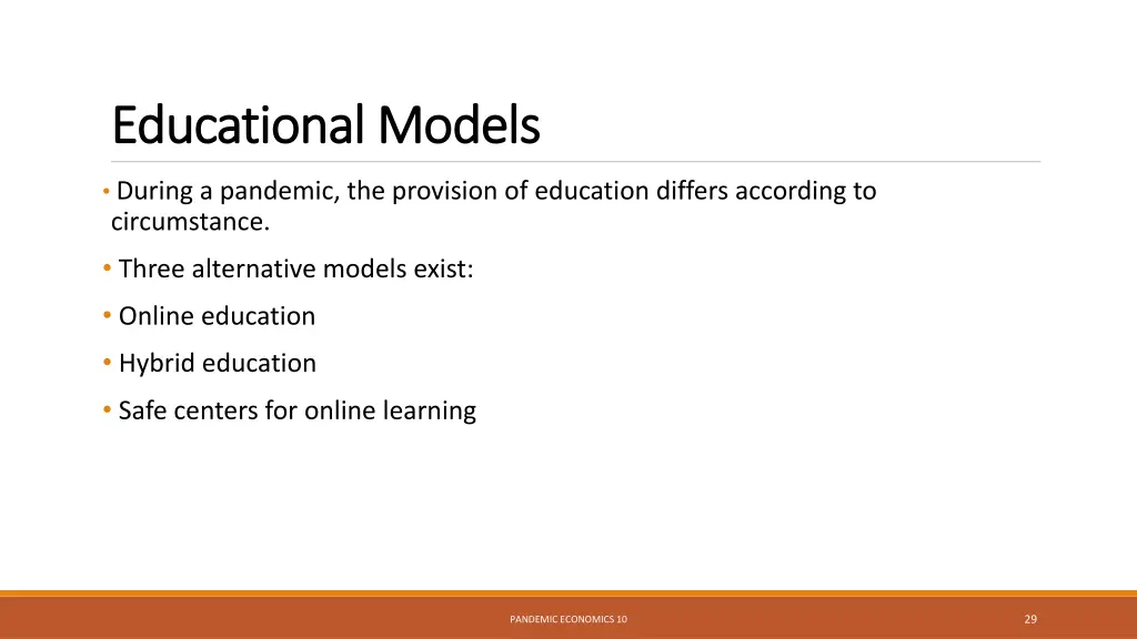 educational models educational models