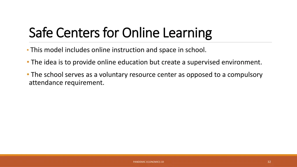 safe centers for online learning safe centers