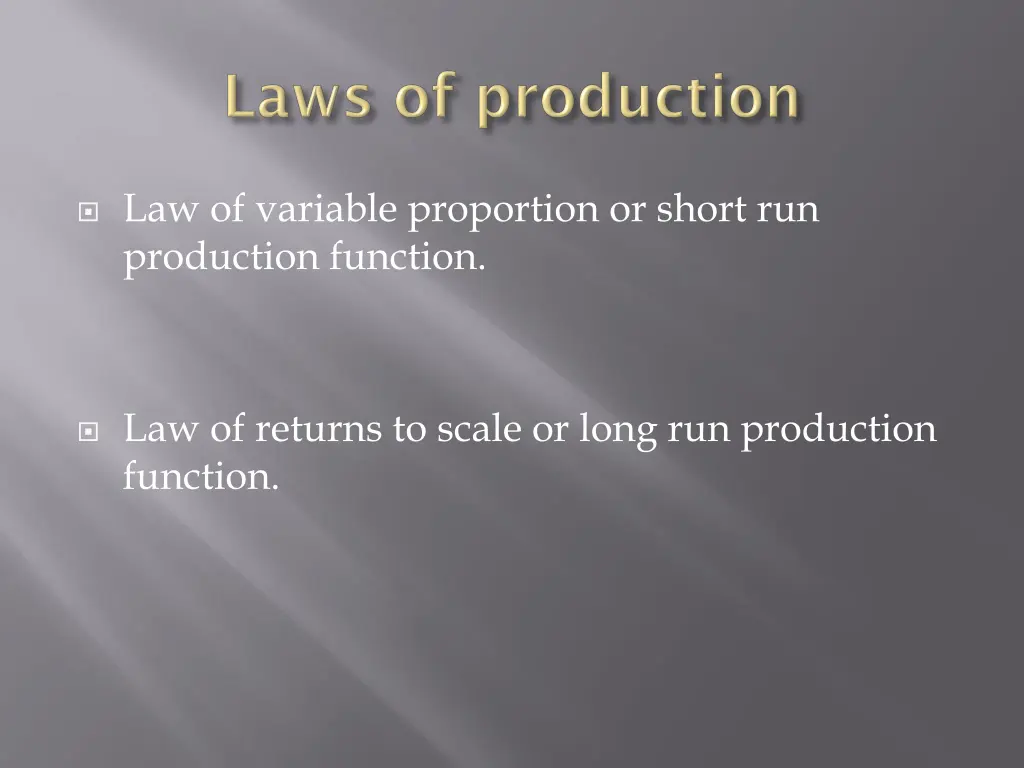 law of variable proportion or short