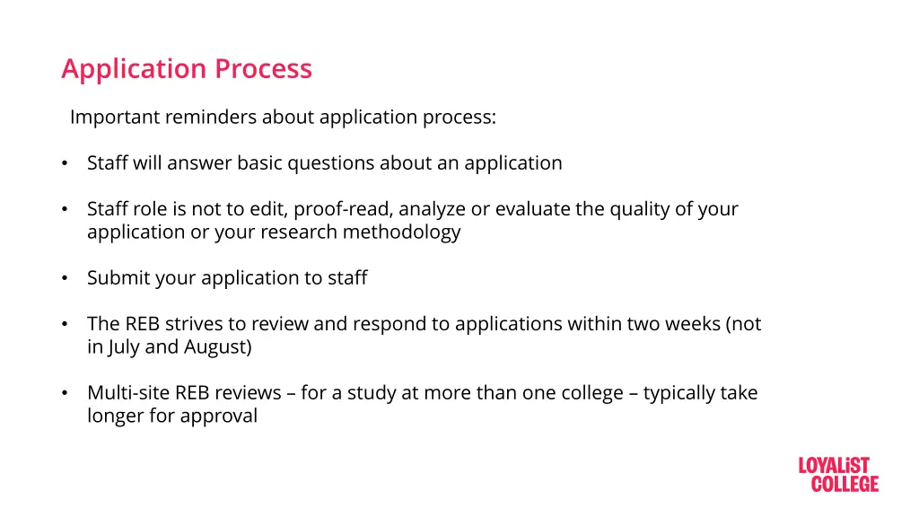 application process