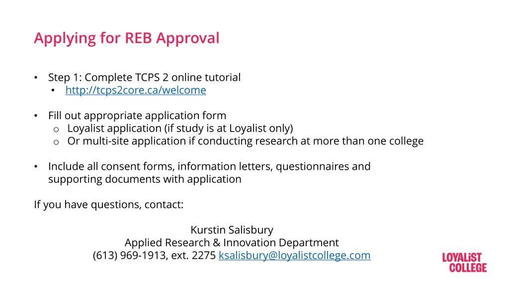 applying for reb approval