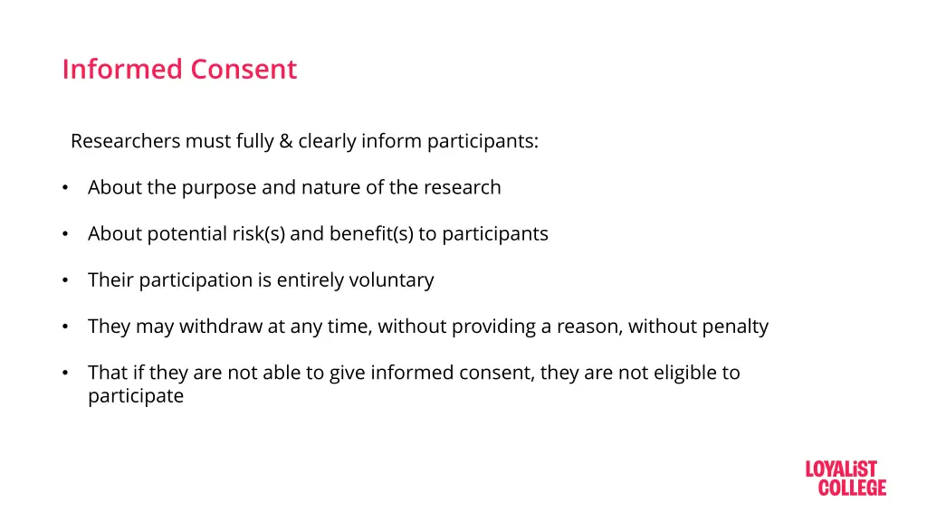 informed consent