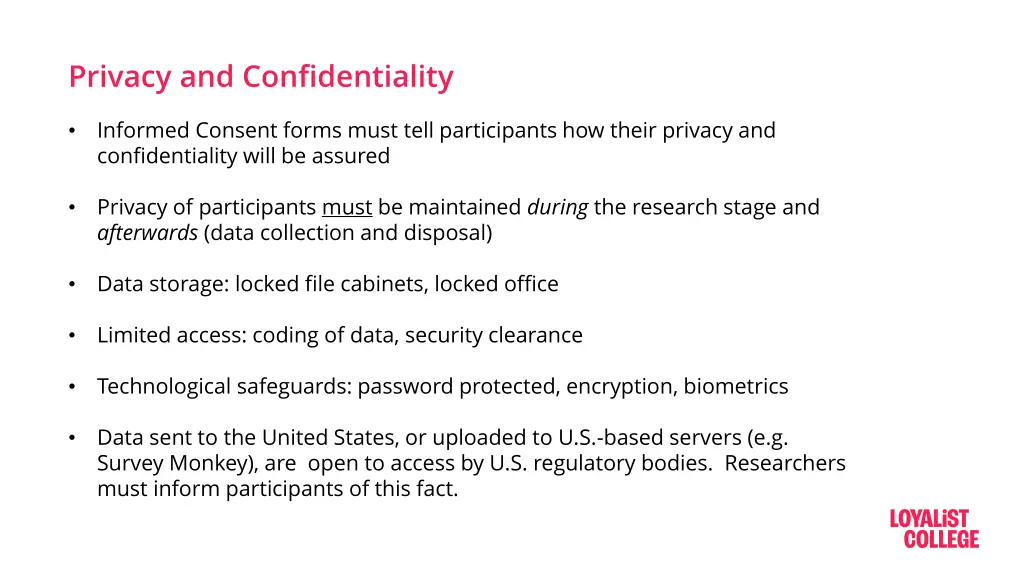 privacy and confidentiality