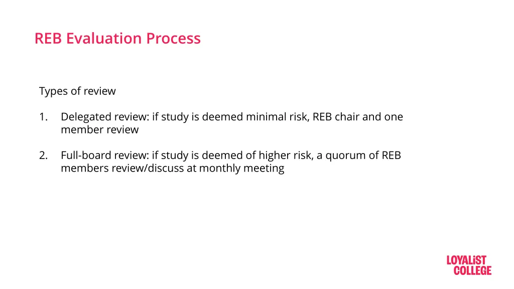 reb evaluation process