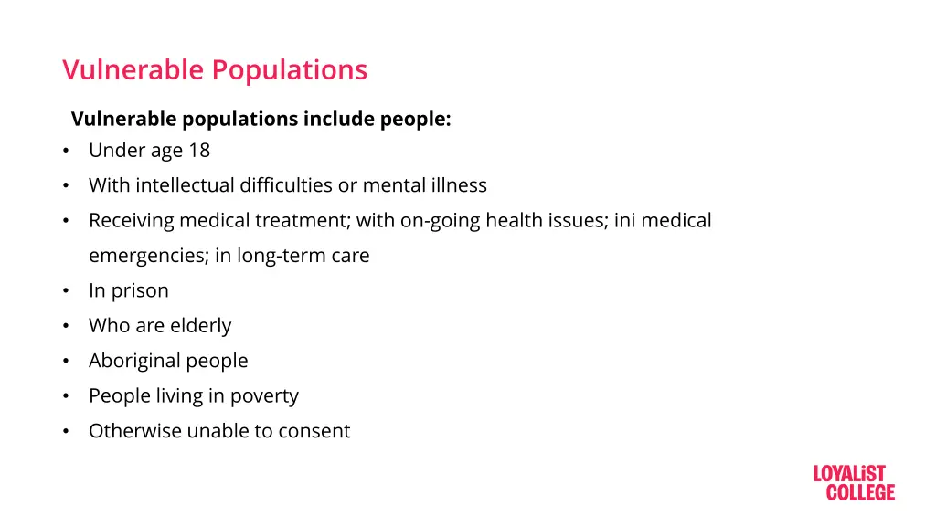 vulnerable populations