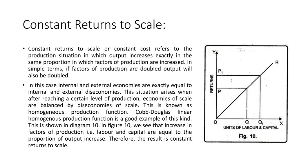 constant returns to scale