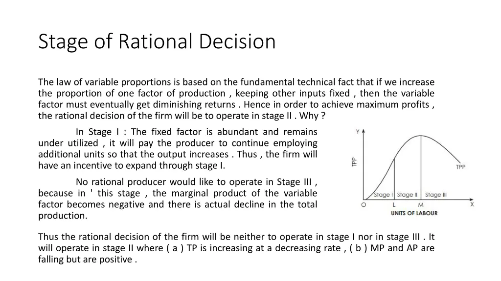 stage of rational decision