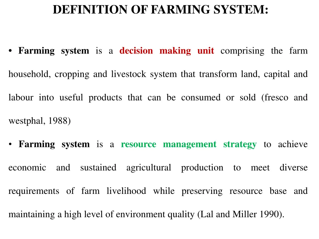 definition of farming system