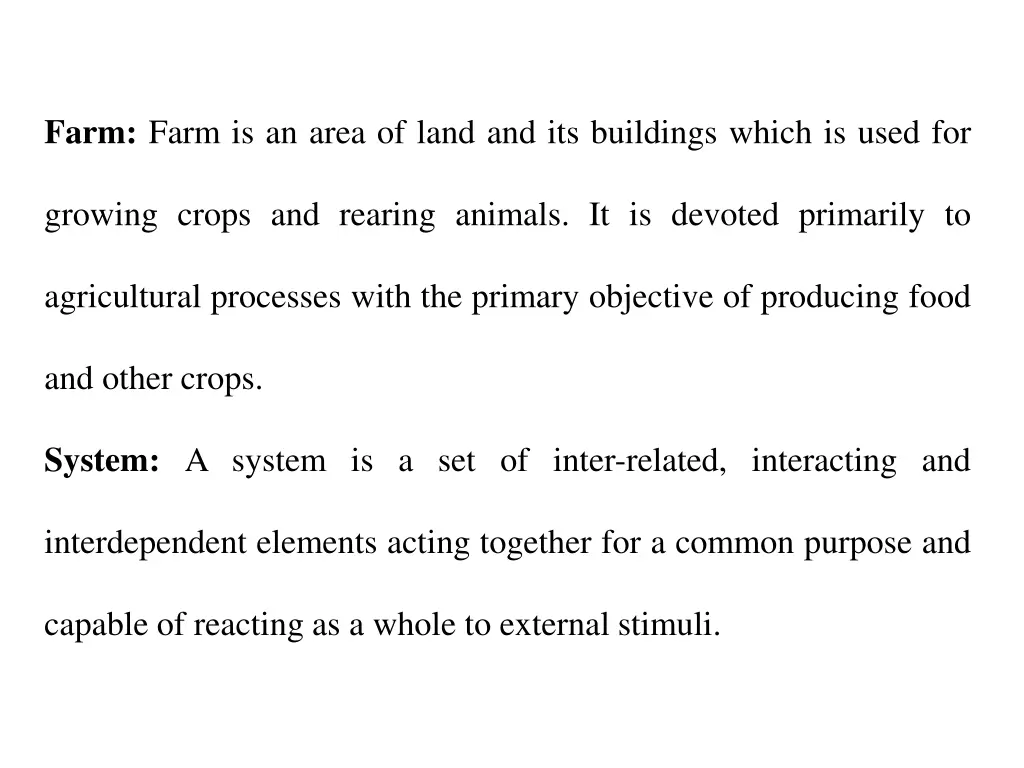 farm farm is an area of land and its buildings