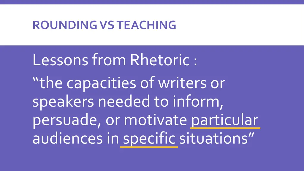 rounding vs teaching 1