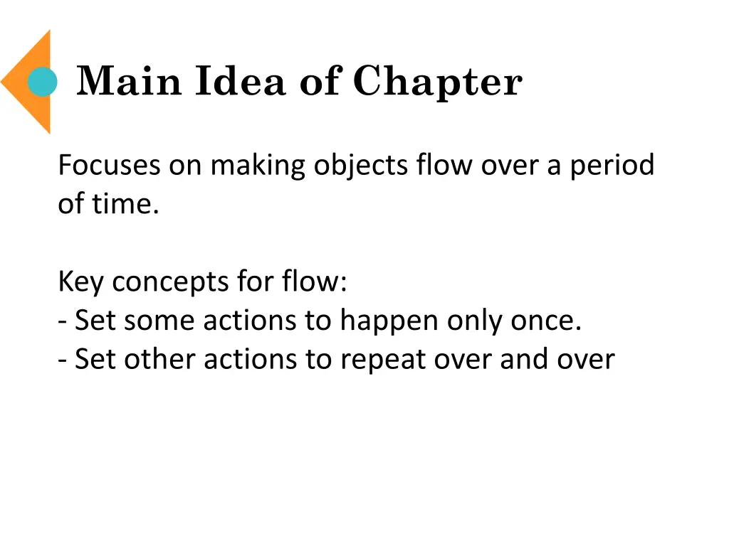 main idea of chapter