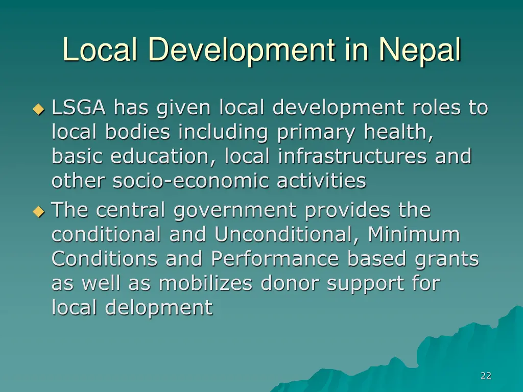 local development in nepal